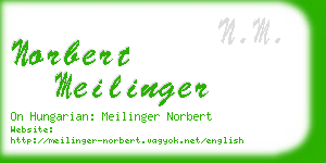 norbert meilinger business card